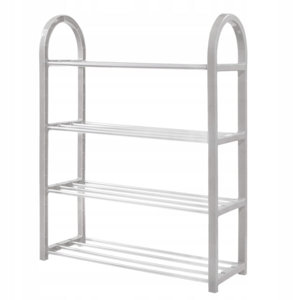 Pantofar PVC si metal, Sersimo cu 4 rafturi, 64x50cm, argintiu - Image 7