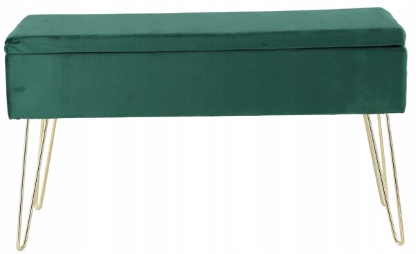 Fotoliu Sersimo Loft, tapitat cu velur, 30x40x75cm, verde - Image 6