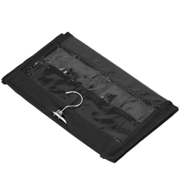 Organizator dulap Sersimo pentru posete, 6 compartimente, textil, negru - Image 9