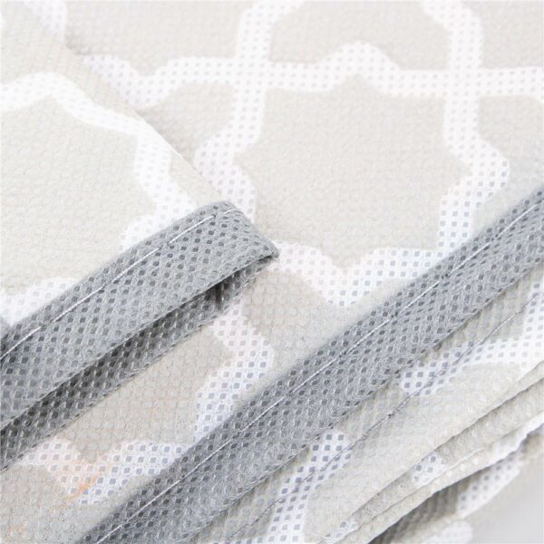 Organizator dulap Sersimo, 10 compartimente, textil, 120cm, gri bej - Image 10