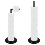 WC-papír tartó 2 az 1-ben mozgatható rúddal, 68,5 cm, fekete