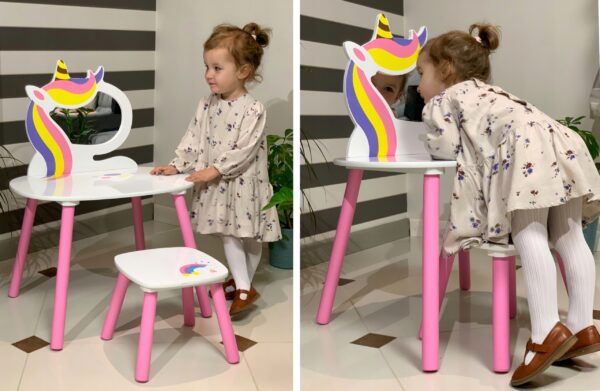 Lily WC készlet asztallal és székkel gyerekeknek, egyszarvú - Image 4