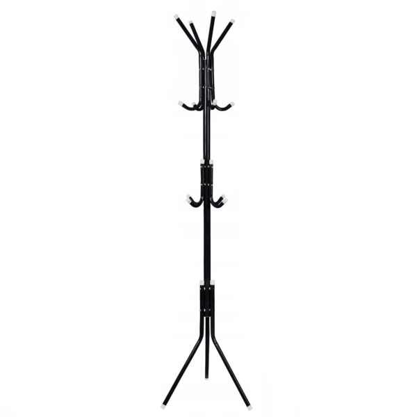 Sersimo fém rúdakasztó, 12 horog, 177 cm, fekete
