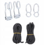 Függőágyak és hinták felszerelésére alkalmas készlet, 6 db, terhelés 200 kg