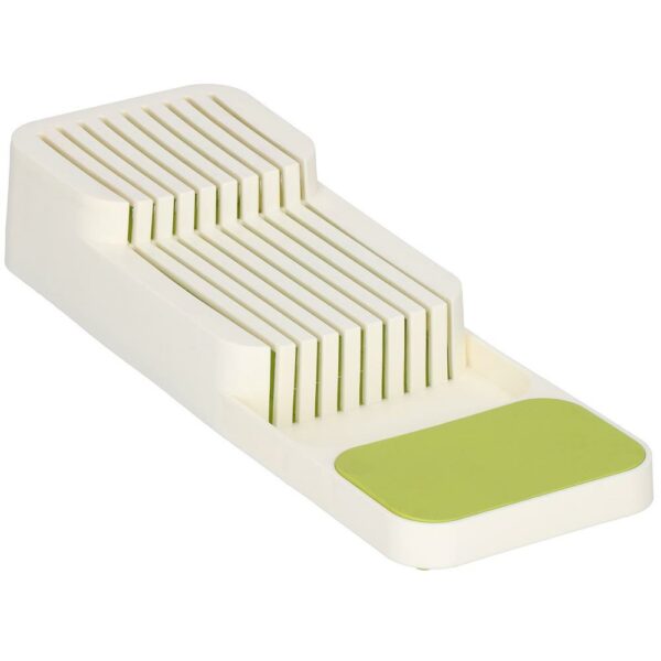 Organizator cutite pentru sertar, 9 compartimente, 40x14cm, alb - Image 2
