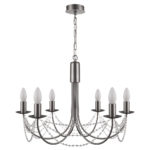 (DL) Pendul Sersimo Sukel, soclu E14, 6x28W, 90cm, argintiu
