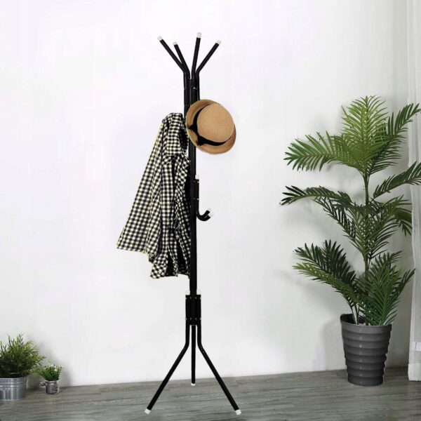Sersimo fém rúdakasztó, 12 horog, 177 cm, fekete - Image 3