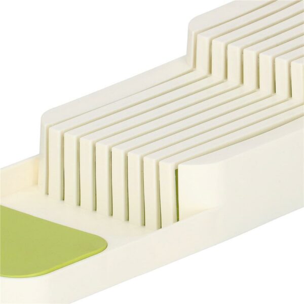 Organizator cutite pentru sertar, 9 compartimente, 40x14cm, alb - Image 12
