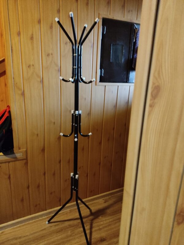Sersimo fém rúdakasztó, 12 horog, 177 cm, fekete - Image 4