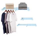 (DL) Organizator dulap cu raft si suporti pentru agatat umerase, 24x58cm, albastru