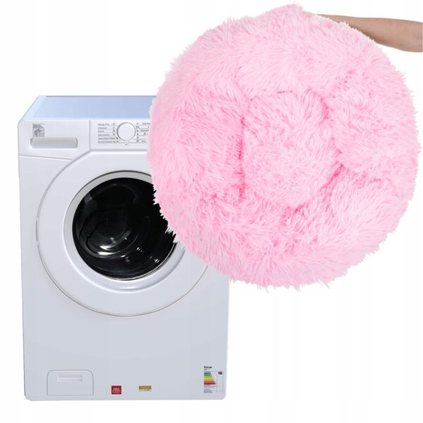Pat Sersimo pentru caini si pisici, cu husa detasabila, roz, diametru 70cm - Image 7