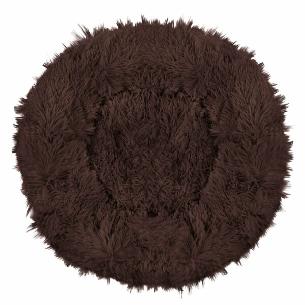 Sersimo ágy kutyáknak és macskáknak, levehető huzattal, barna, átmérője 70cm - Image 9