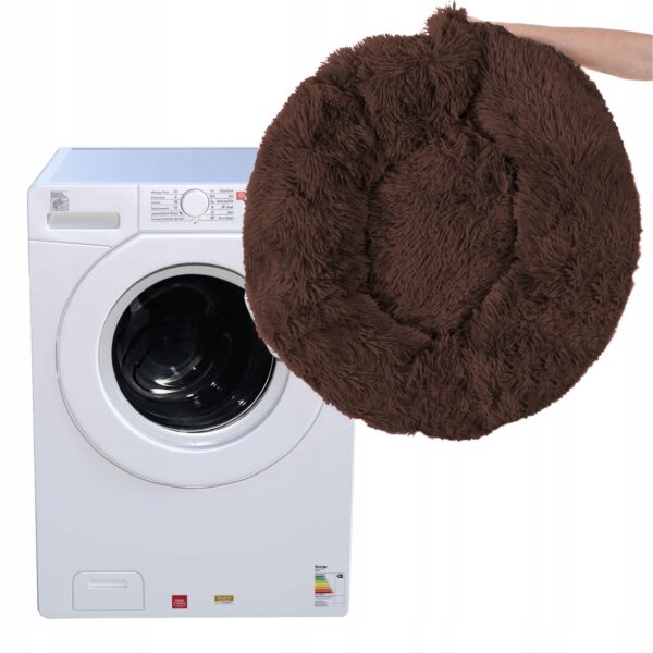 Sersimo ágy kutyáknak és macskáknak, levehető huzattal, barna, átmérője 70cm - Image 10