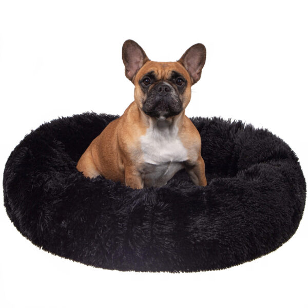Pat Sersimo pentru caini si pisici, cu husa detasabila, negru, diametru 110cm - Image 2