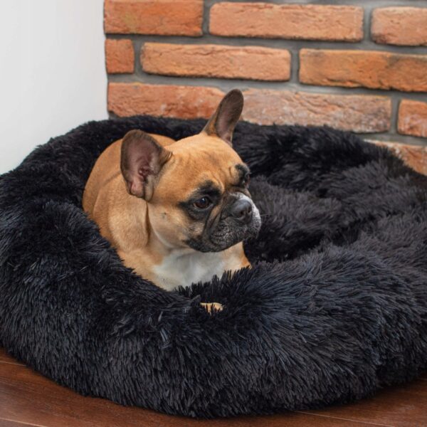 Pat Sersimo pentru caini si pisici, cu husa detasabila, negru, diametru 110cm - Image 4
