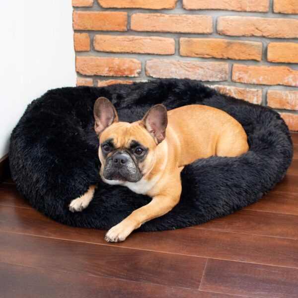 Pat Sersimo pentru caini si pisici, cu husa detasabila, negru, diametru 110cm - Image 8