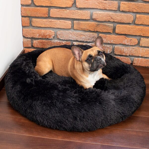 Pat Sersimo pentru caini si pisici, cu husa detasabila, negru, diametru 110cm - Image 9