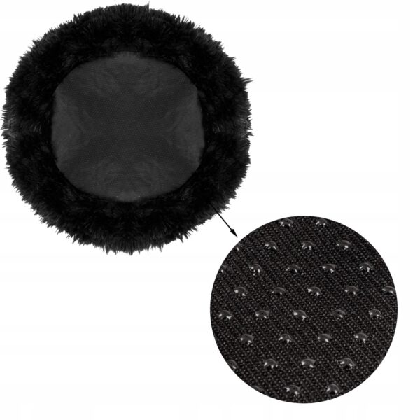 Pat Sersimo pentru caini si pisici, cu husa detasabila, negru, diametru 110cm - Image 13