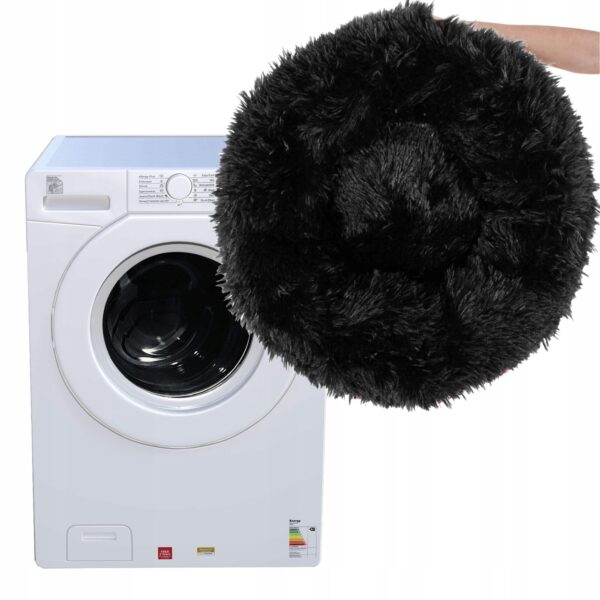 Pat Sersimo pentru caini si pisici, cu husa detasabila, negru, diametru 110cm - Image 15