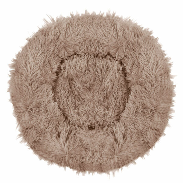 Pat Sersimo pentru caini si pisici, cu husa detasabila, maro deschis, diametru 110cm - Image 3