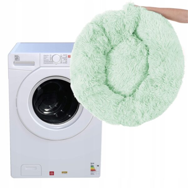 Pat Sersimo pentru caini si pisici, cu husa detasabila, verde menta, diametru 60cm - Image 6
