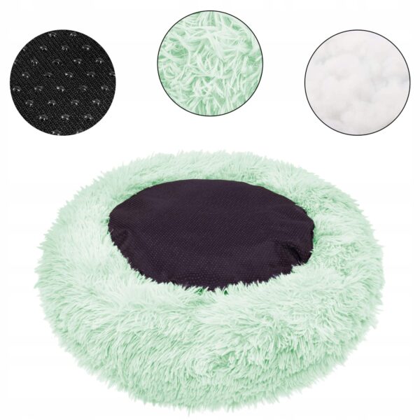 Pat Sersimo pentru caini si pisici, cu husa detasabila, verde menta, diametru 60cm - Image 14