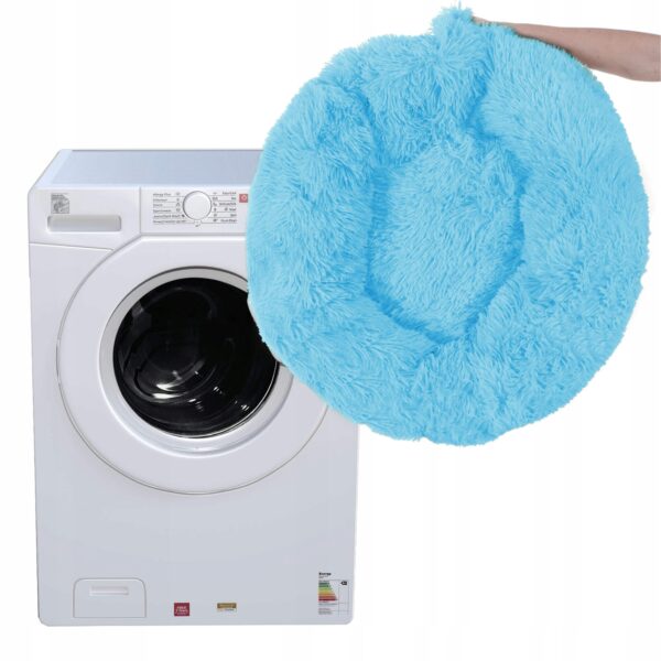 Pat Sersimo pentru caini si pisici, cu husa detasabila, albastru deschis, diametru 90cm - Image 9