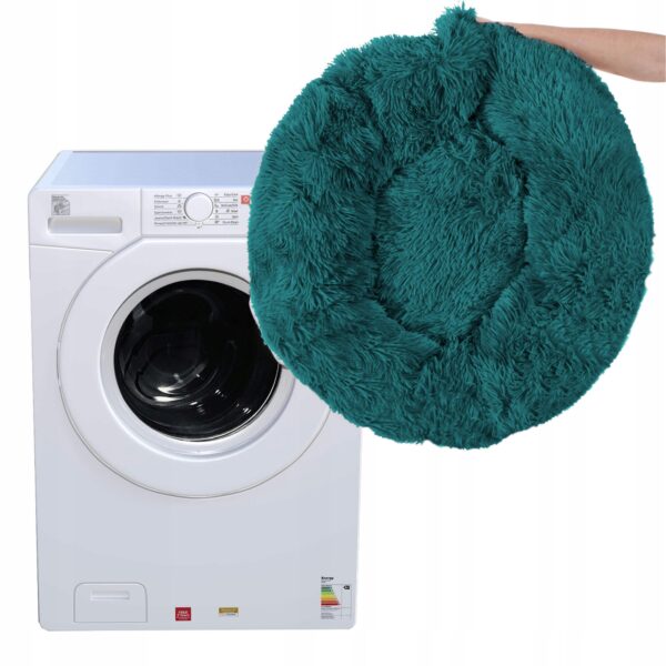 Pat Sersimo pentru caini si pisici, cu husa detasabila, verde, diametru 60cm - Image 4