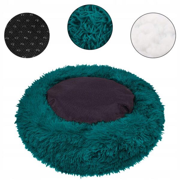 Pat Sersimo pentru caini si pisici, cu husa detasabila, verde, diametru 60cm - Image 10