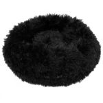 Pat Sersimo pentru caini si pisici, cu husa detasabila, negru, diametru 110cm