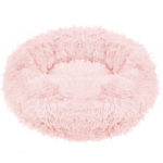 Sersimo ágy kutyáknak és macskáknak, levehető huzattal, világos rózsaszín, átmérője 40cm