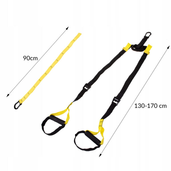 Set sistem suspensie tip TRX, fitness, crossfit sau aerobic, 250kg - Image 9