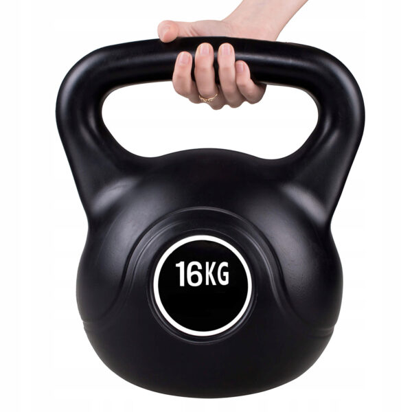Kettlebell súlyzó 16kg fekete - Image 3