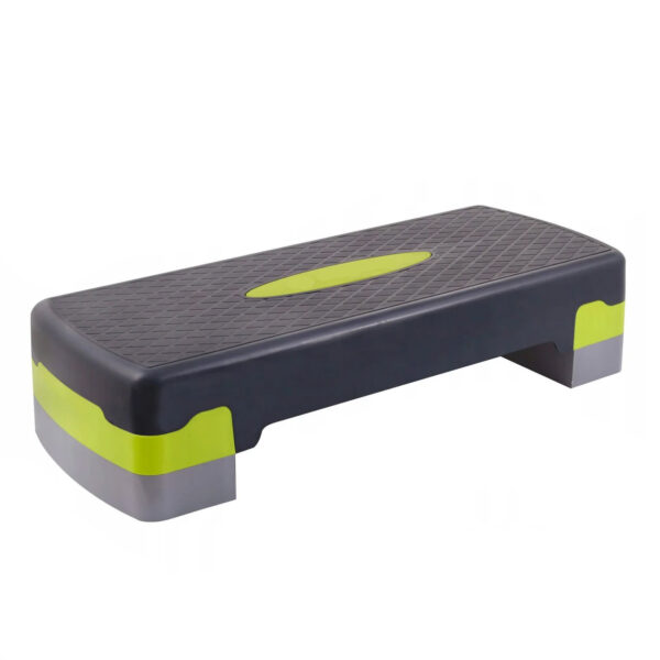 Stepper aerobic, ajustabil in 3 trepte, gri/verde, greutate maxima 250 kg, cu covoras de protectie - Image 2