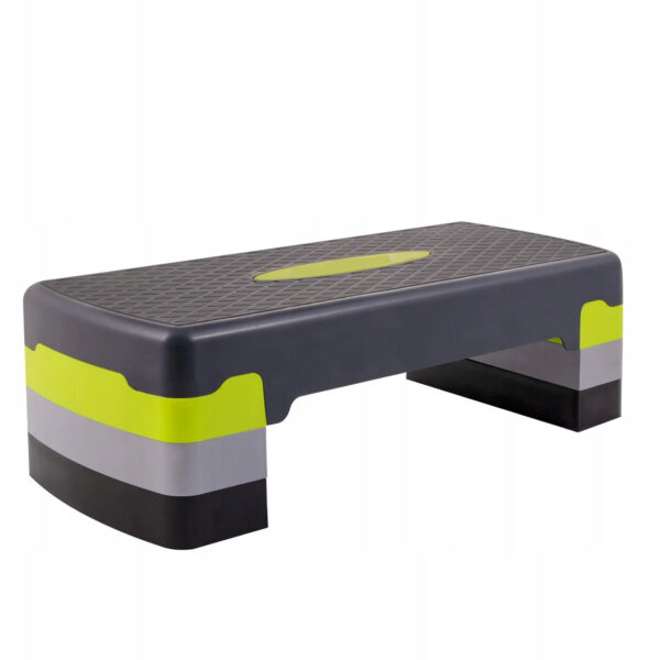 Stepper aerobic, ajustabil in 3 trepte, gri/verde, greutate maxima 250 kg, cu covoras de protectie - Image 8