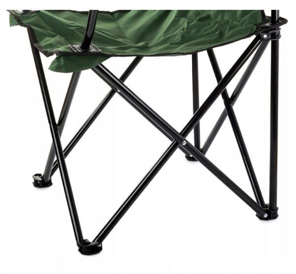 Scaun pliabil camping sau pescuit Sersimo, suport pahar, verde - Image 5