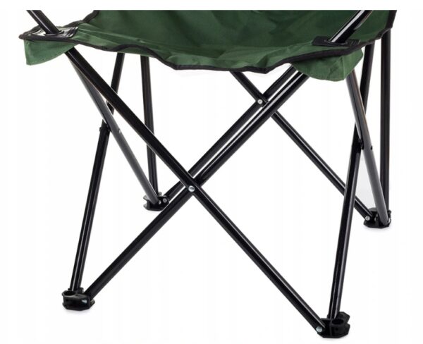 Scaun pliabil camping sau pescuit Sersimo, suport pahar, verde - Image 6