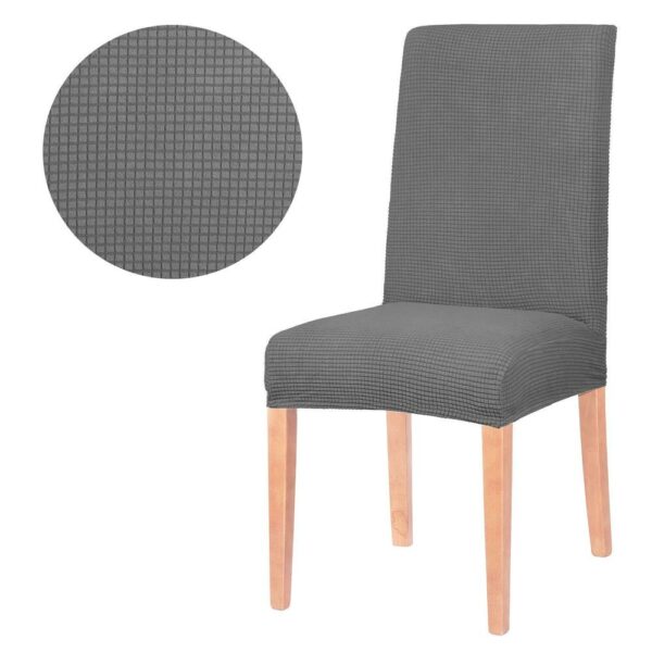Univerzális székhuzat, univerzális méret, poliészter és spandex, 45 cm x 60 cm, szürke - Image 7