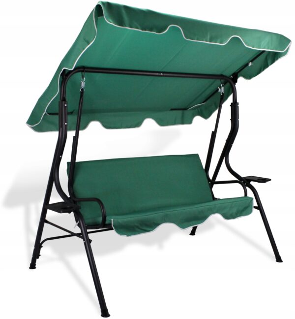 Leagan balansoar gradina Sersimo Modena, 3 locuri, 220kg, verde - Image 8