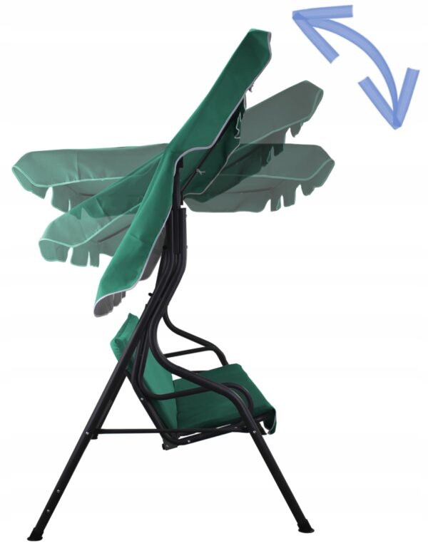 Leagan balansoar gradina Sersimo Modena, 3 locuri, 220kg, verde - Image 9