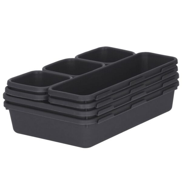 Konyhai fiókos rendszerező, 8 db, fekete - Image 9