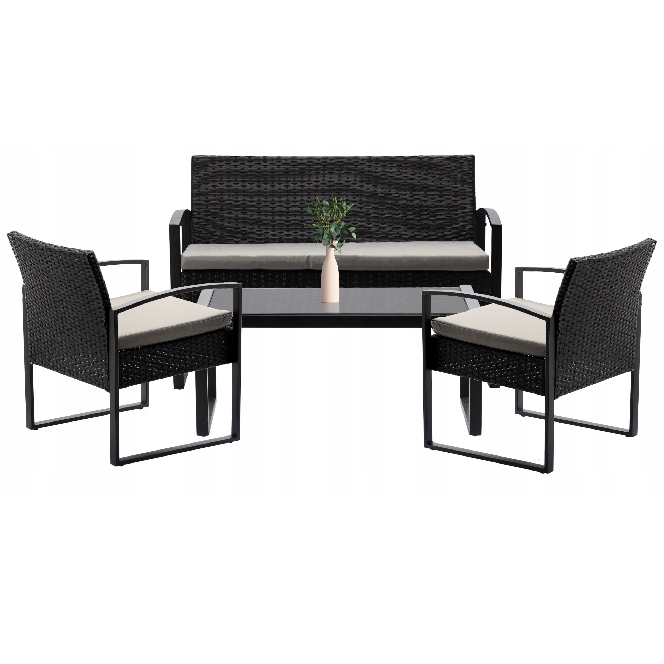 (DL) Set mobilier gradina Sersimo Istanbul, 2 fotolii, canapea si masuta