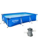 Piscina cadru metalic Bestway, 300x201x66 cm, 3.300 litri, cu pompa de filtrare