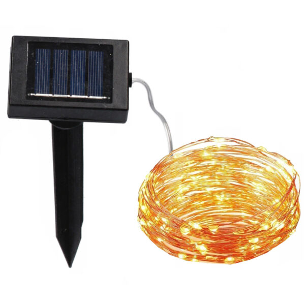 Lineáris fényfüzér 100 LED, 1,5 m, napelemes töltéssel - Image 2