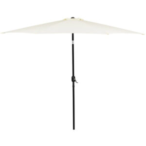 Umbrela terasa gradina, cu manivela si inclinare, GU17, diametru 300cm, Crem