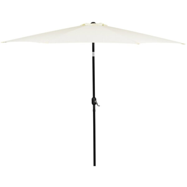 Umbrela terasa gradina, cu manivela si inclinare, GU17, diametru 300cm, Crem
