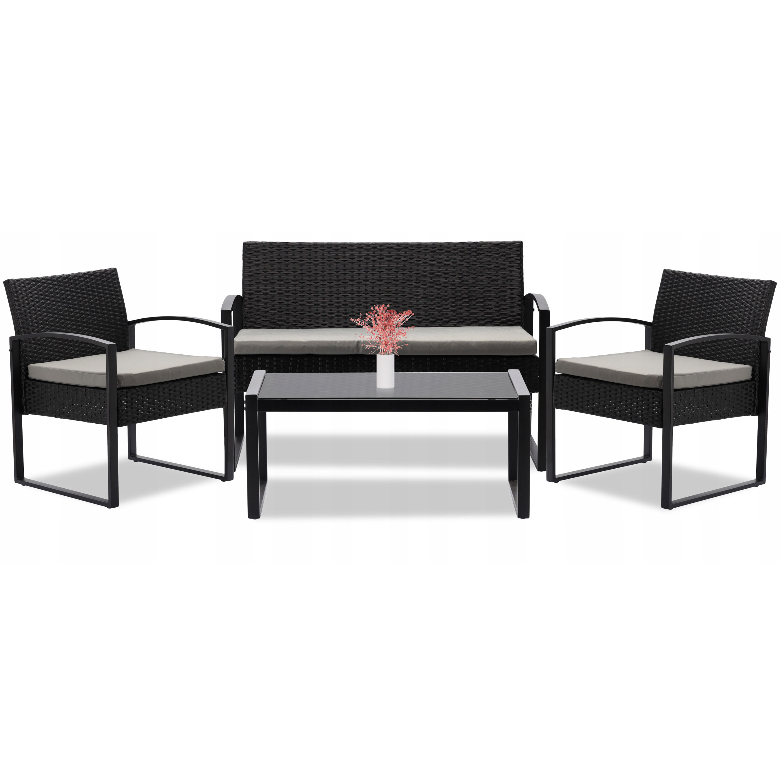(DL) Set mobilier gradina Sersimo Istanbul, 2 fotolii, canapea si masuta - Image 2