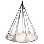 Sersimo XXL kerti hinta, függőágyas, 150cm, bézs