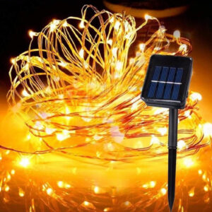 Lineáris fényfüzér 100 LED, 1,5 m, napelemes töltéssel