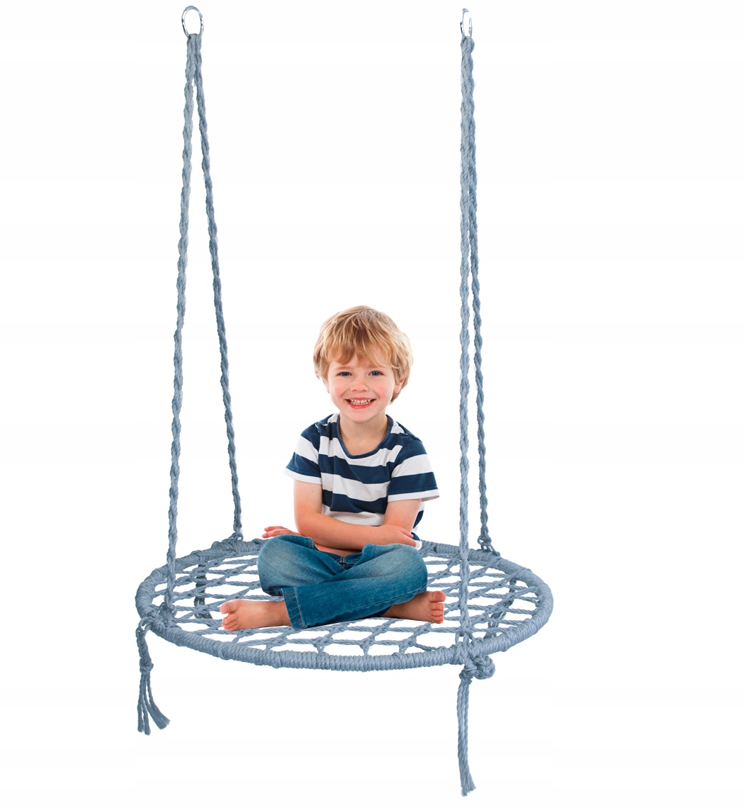 (DL) Scaun rotund tip leagan suspendat GO-L70D1, 80cm, 100kg, gri - Image 2